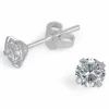6 mm zirkon øreringe i sølv