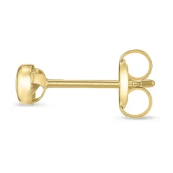 1/2 par 3 mm øreringe i 9 karat guld med zirkon
