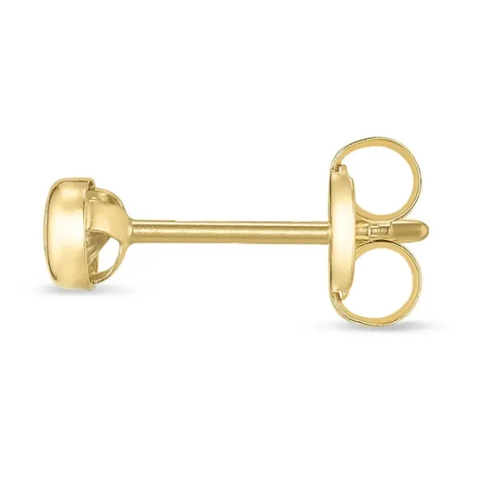 1/2 par 3 mm øreringe i 9 karat guld med zirkon