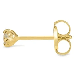 1/2 par 2 mm øreringe i 9 karat guld med zirkon
