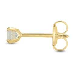1/2 par 3 mm øreringe i 9 karat guld med zirkon