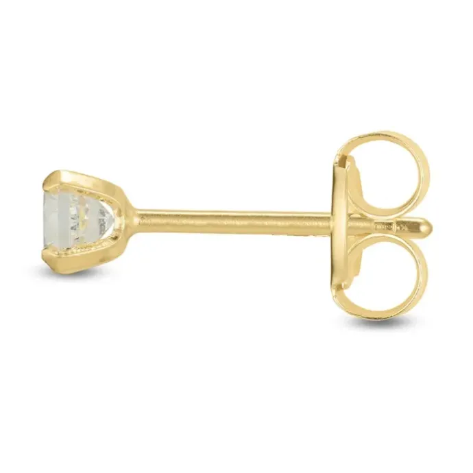 1/2 par 3 mm øreringe i 9 karat guld med zirkon