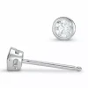 2 x 0,15 ct solitaireørestikker i 14 karat hvidguld med diamant