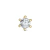 1 x 0,15 ct diamant solitaireørestik i 14 karat guld med diamant