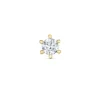 1 x 0,09 ct diamant solitaireørestik i 14 karat guld med diamant