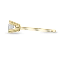 1 x 0,08 ct diamant solitaireørestik i 14 karat guld med diamant