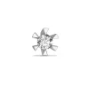 1 x 0,06 ct diamant solitaireørestik i 14 karat hvidguld med diamant