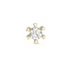 1 x 0,13 ct diamant solitaireørestik i 14 karat guld med diamant