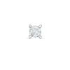 1 x 0,08 ct diamant solitaireørestik i 14 karat hvidguld med diamant