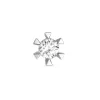 1 x 0,15 ct diamant solitaireørestik i 14 karat hvidguld med diamant