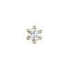 1 x 0,10 ct diamant solitaireørestik i 14 karat guld med diamant