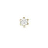 1 x 0,08 ct diamant solitaireørestik i 14 karat guld med diamant