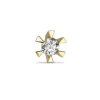 1 x 0,06 ct diamant solitaireørestik i 14 karat guld med diamant