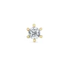 1 x 0,06 ct diamant solitaireørestik i 14 karat guld med diamant