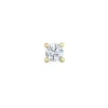 1 x 0,06 ct diamant solitaireørestik i 14 karat guld med diamant