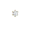 1 x 0,06 ct diamant solitaireørestik i 14 karat guld med diamant