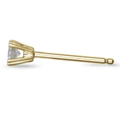 1 x 0,07 ct diamant solitaireørestik i 14 karat guld med diamant