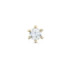 1 x 0,11 ct diamant solitaireørestik i 14 karat guld med diamant