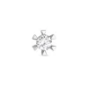 1 x 0,11 ct diamant solitaireørestik i 14 karat hvidguld med diamant