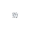 1 x 0,10 ct diamant solitaireørestik i 14 karat hvidguld med diamant
