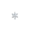 1 x 0,08 ct diamant solitaireørestik i 14 karat hvidguld med diamant