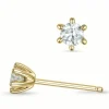 2 x 0,18 ct Kampagne - diamant solitaireørestikker i 14 karat guld med diamant