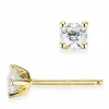 2 x 0,20 ct Kampagne - diamant ørestikker i 14 karat guld med diamant