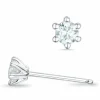 2 x 0,18 ct Kampagne - diamant solitaireørestikker i 14 karat hvidguld med diamant