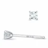 2 x 0,06 ct Kampagne - diamant solitaireørestikker i 14 karat hvidguld med diamant