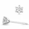 2 x 0,20 ct lab grown diamant solitaireørestikker i 14 karat hvidguld med lab grown diamant