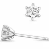 2 x 0,40 ct lab grown diamant solitaireørestikker i 14 karat hvidguld med lab grown diamant