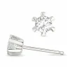2 x 0,10 ct lab grown diamant solitaireørestikker i 14 karat hvidguld med lab grown diamant