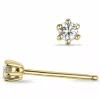 2 x 0,10 ct lab grown diamant solitaireørestikker i 14 karat guld med lab grown diamant