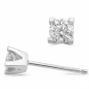 2 x 0,30 ct lab grown diamant ørestikker i 14 karat hvidguld med lab grown diamant