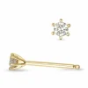 2 x 0,05 ct lab grown diamant solitaireørestikker i 14 karat guld med lab grown diamant