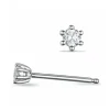 2 x 0,05 ct lab grown diamant solitaireørestikker i 14 karat hvidguld med lab grown diamant