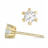 2 x 0,10 ct lab grown diamant solitaireørestikker i 14 karat guld med lab grown diamant