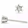 2 x 0,05 ct lab grown diamant solitaireørestikker i 14 karat hvidguld med lab grown diamant