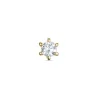 1 x 0,04 ct solitaireørestik i 14 karat guld med diamant