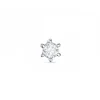 1 x 0,05 ct solitaireørestik i 14 karat hvidguld med diamant