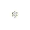 1 x 0,05 ct solitaireørestik i 14 karat guld med diamant