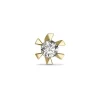 1 x 0,05 ct solitaireørestik i 14 karat guld med diamant