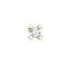 1 x 0,05 ct solitaireørestik i 14 karat guld med diamant