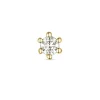 1 x 0,03 ct solitaireørestik i 14 karat guld med diamant