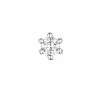 1 x 0,03 ct solitaireørestik i 14 karat hvidguld med diamant