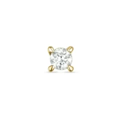1 x 0,03 ct solitaireørestik i 14 karat guld med diamant