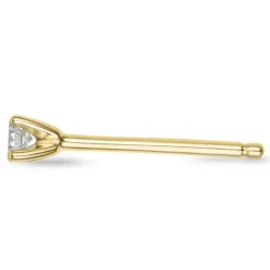 1 x 0,03 ct solitaireørestik i 14 karat guld med diamant