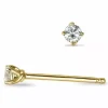 2 x 0,05 ct solitaireørestikker i 14 karat guld med diamant
