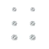 3 x 4 x 5 mm zirkon ørestikker i sølv