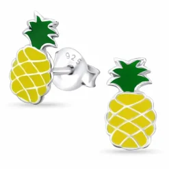 Ananas øreringe i sølv